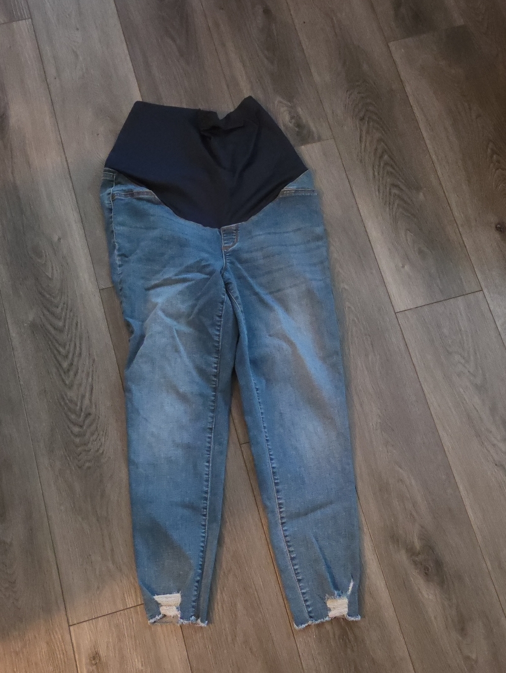 sofia by sofia vergara Blue Denim Maternity Jeggings with Black Waistband